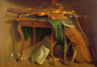 La Mesa del Músico, c.1760 de Henri Roland de la Porte